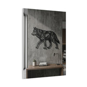 Geometric Line Wolf Wall Sculpture Panel Wall Art & Canvas Print