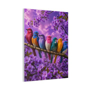 Vibrant Blossom Birds Garden Wall Art & Canvas Print
