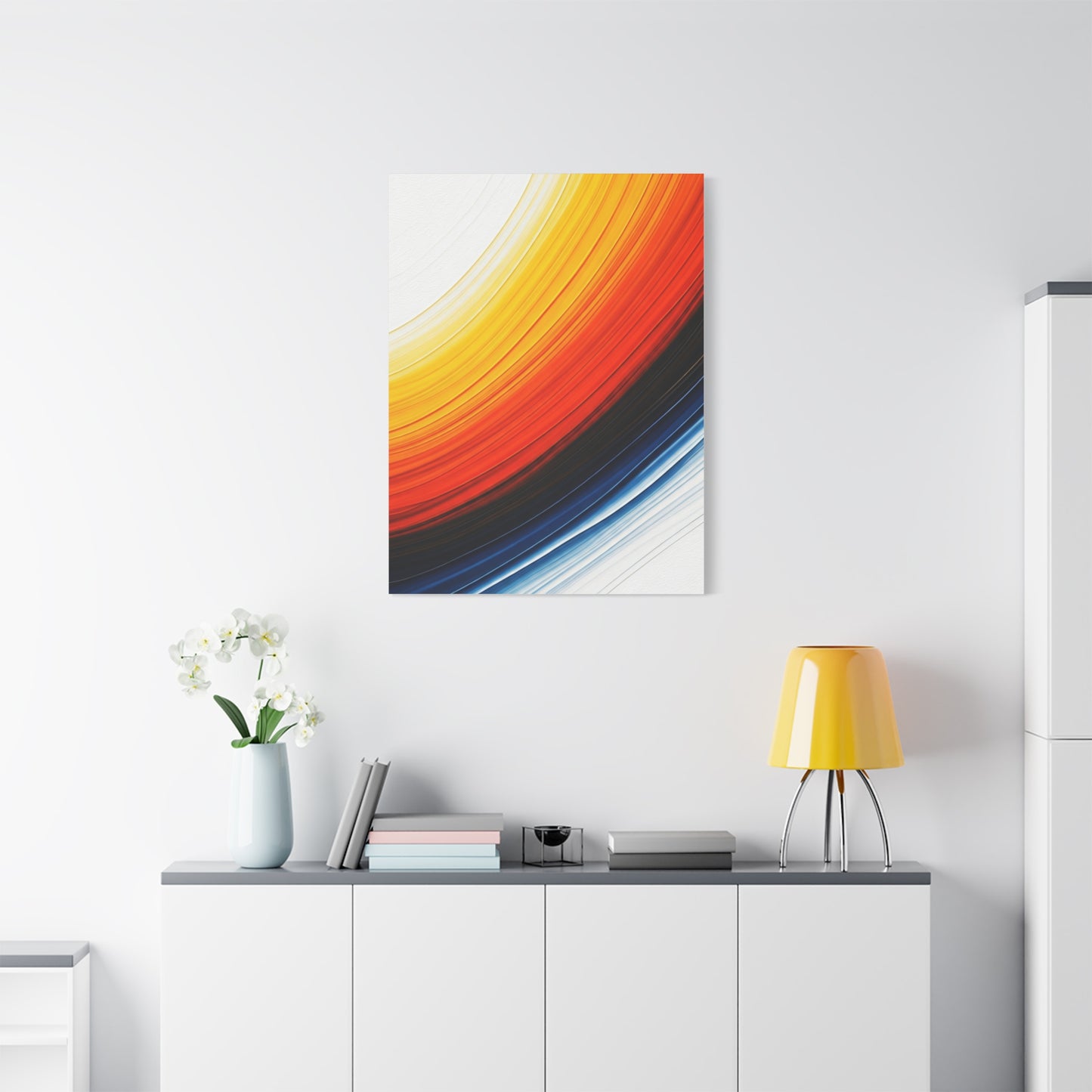 Warm Arc Gradient Abstract Wall Art & Canvas Prints