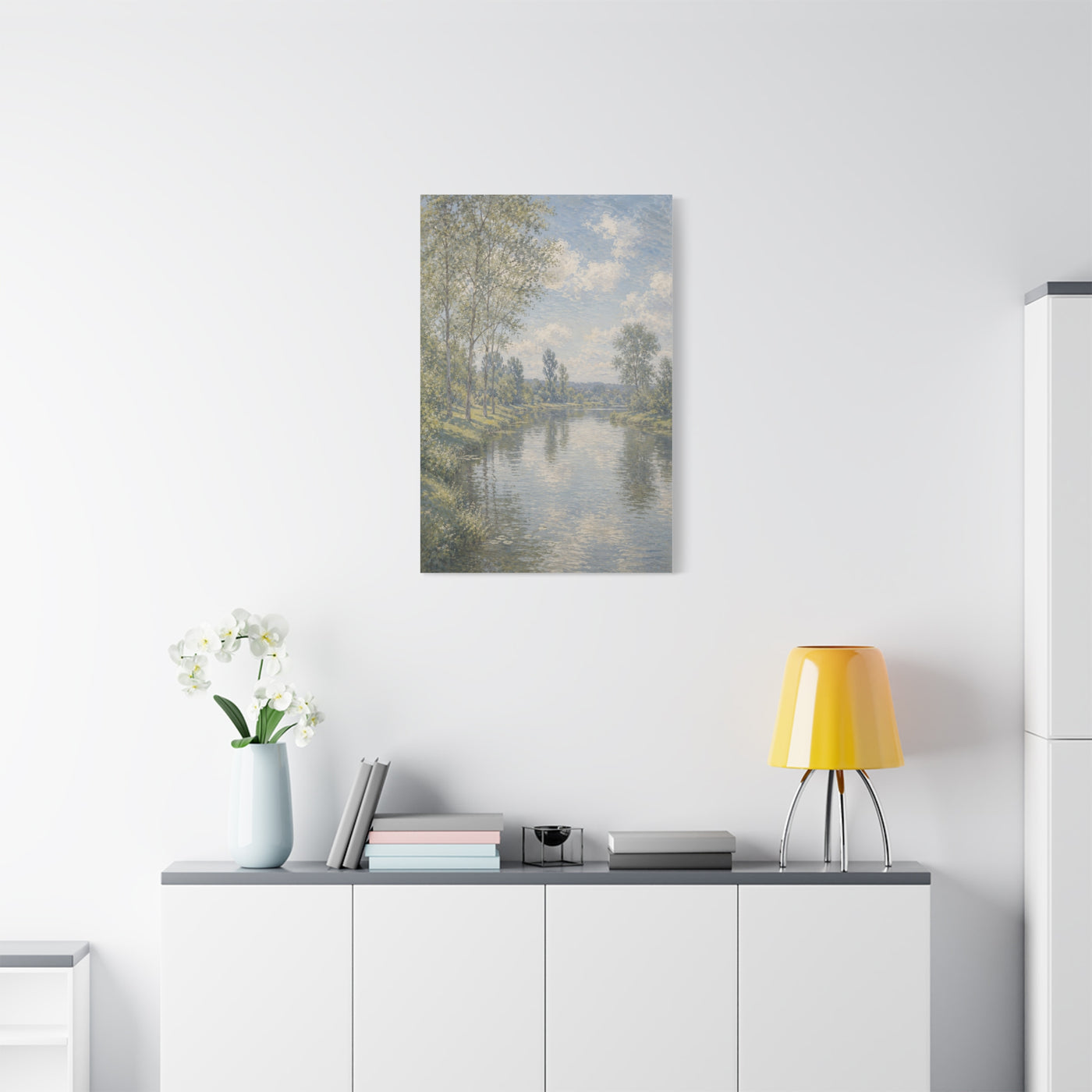Beside Still Waters Impressionist Scripture Wall Art & Canvas Print