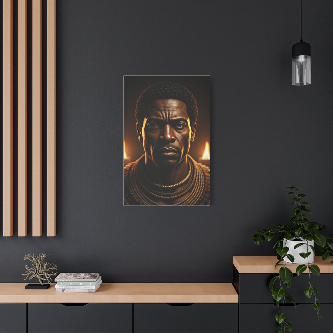 Regal Warrior King Portrait Wall Art & Canvas Prints