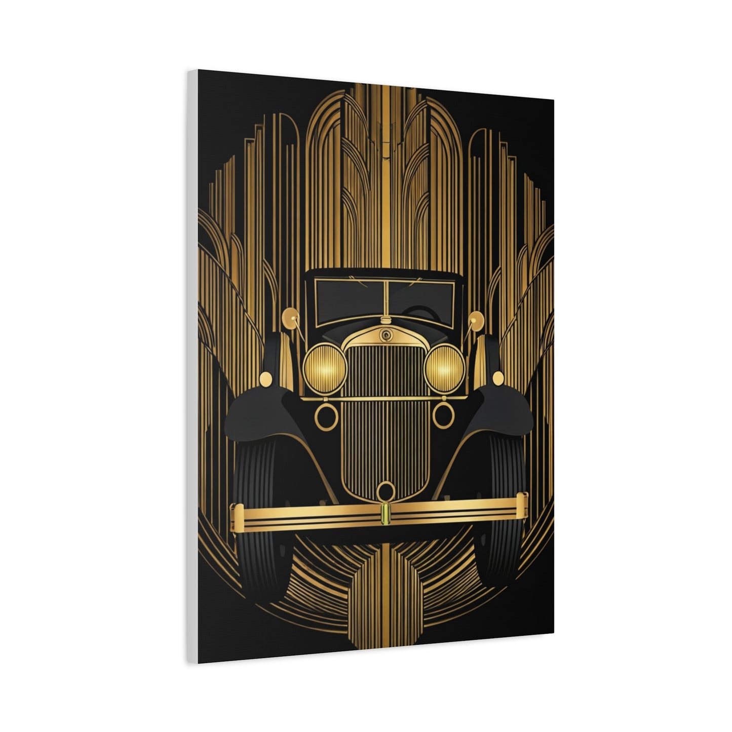 Classic Gold Roadster Art Deco Wall Art & Canvas Prints