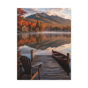 Adirondack Mirror Lake Autumn Wall Art & Canvas Print