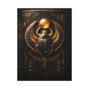 Egyptian Scarab Gold Relief Wall Art & Canvas Print