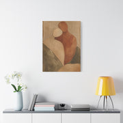 Minimal Abstract Embrace Romance Wall Art & Canvas Print