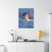 Winter Farmhouse Blue Hour Wall Art & Canvas Print