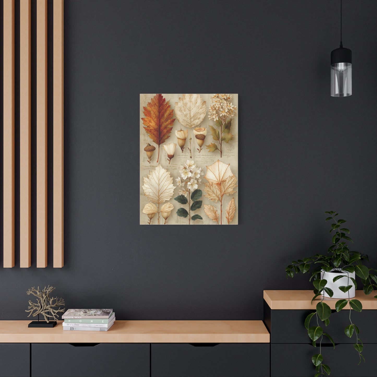 Vintage Autumn Botanical Leaf Study Wall Art & Canvas Print