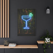 Moss Neon Cocktail Sculpture Wall Art & Canvas Print