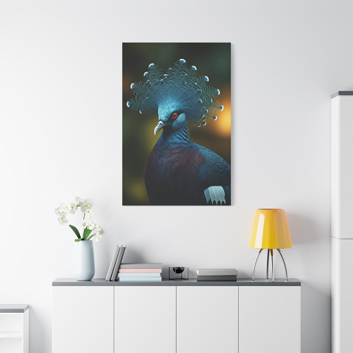 Crowned Feathered Crest Bird Wall Art & Canvas Prints