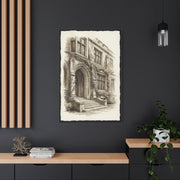 Ivy-Covered Collegiate Arch Sketch Wall Art & Canvas Print