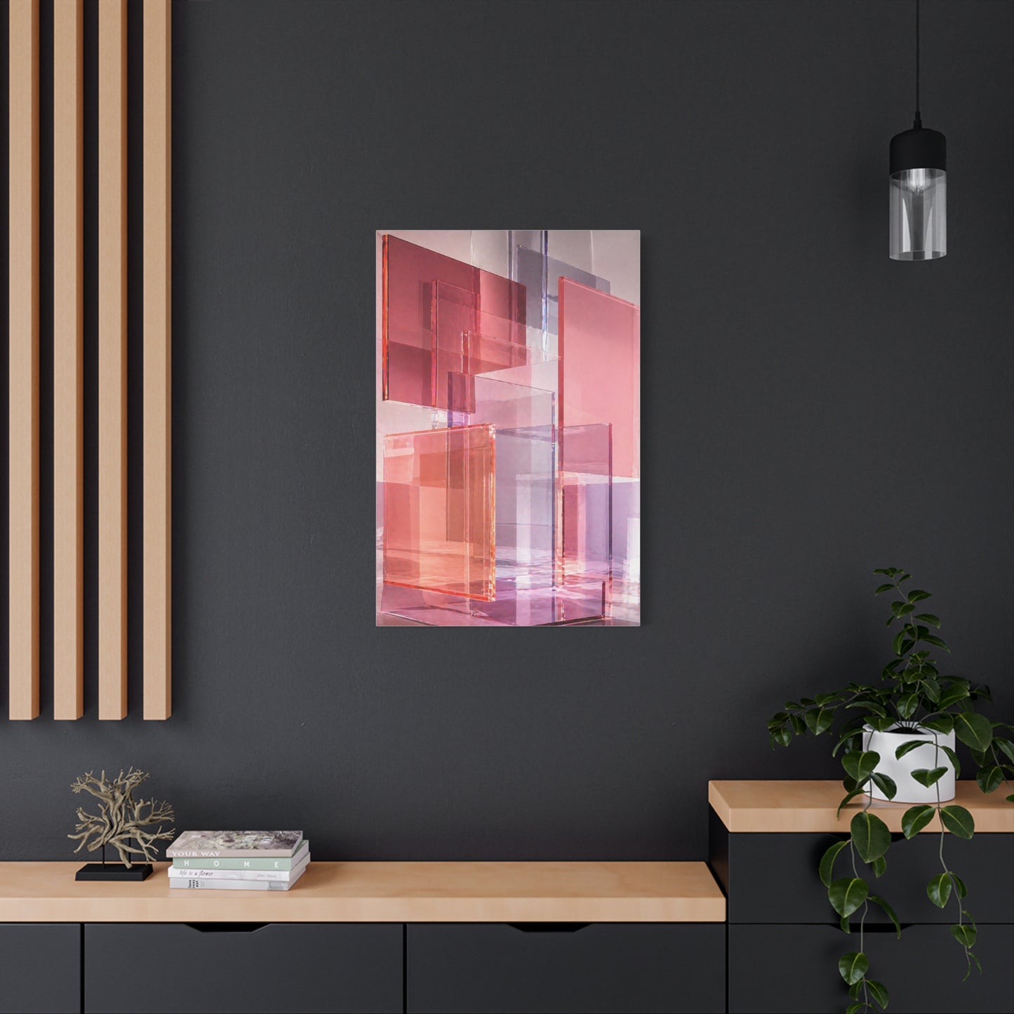Blush Acrylic Glass Illusion Wall Art & Canvas Print