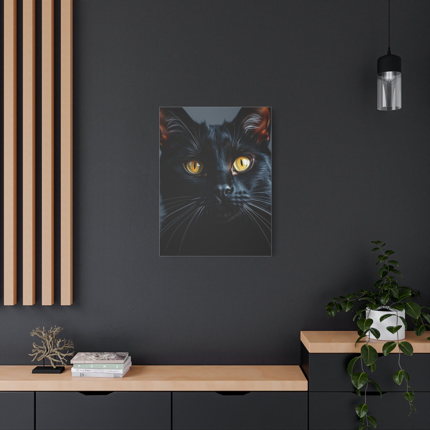 Supreme Black Cat Art Beautiful Collection Wall Art & Canvas Print