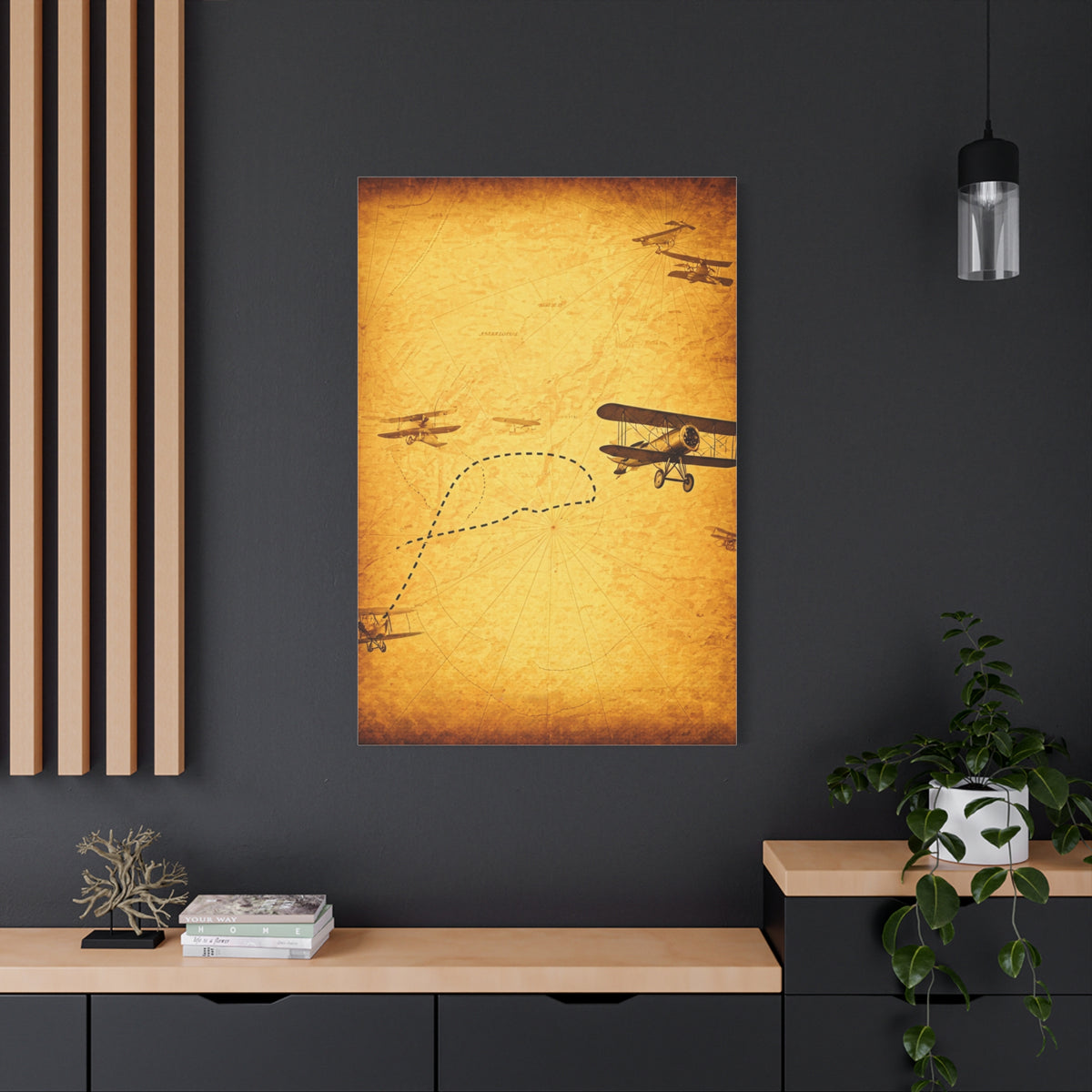 Vintage Aviation Flight Path Wall Art & Canvas Prints
