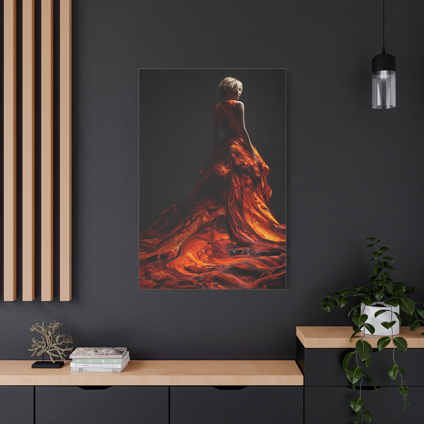 Liquid Flame Couture Contemporary Wall Art & Canvas Print