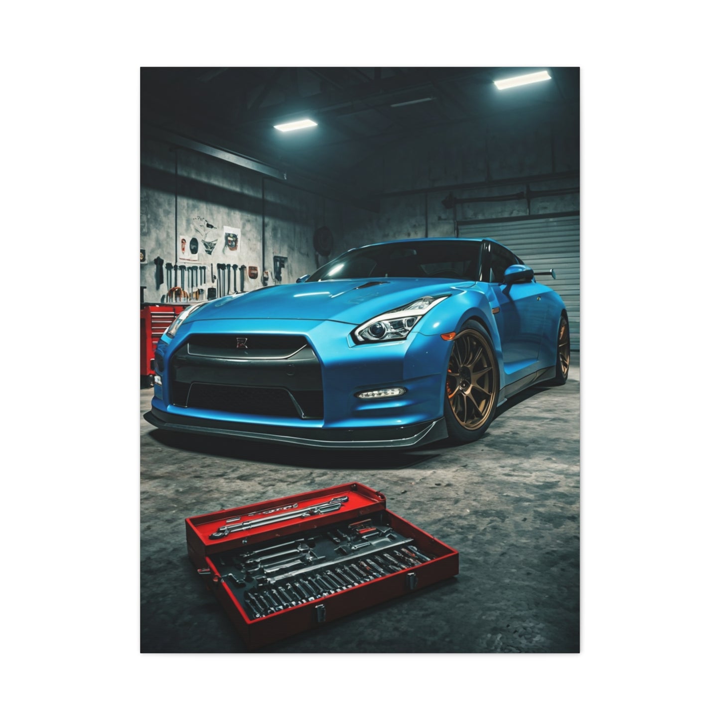 Nissan GT-R Precision Tuning Garage Wall Art & Canvas Prints