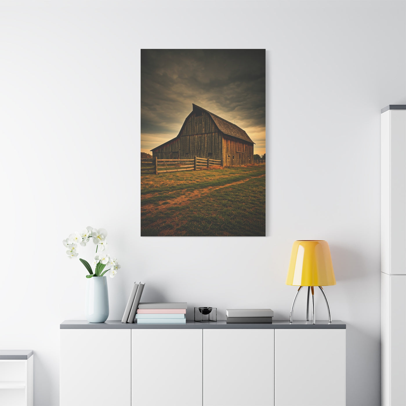 Stormy Horizon Rustic Barn Wall Art & Canvas Prints
