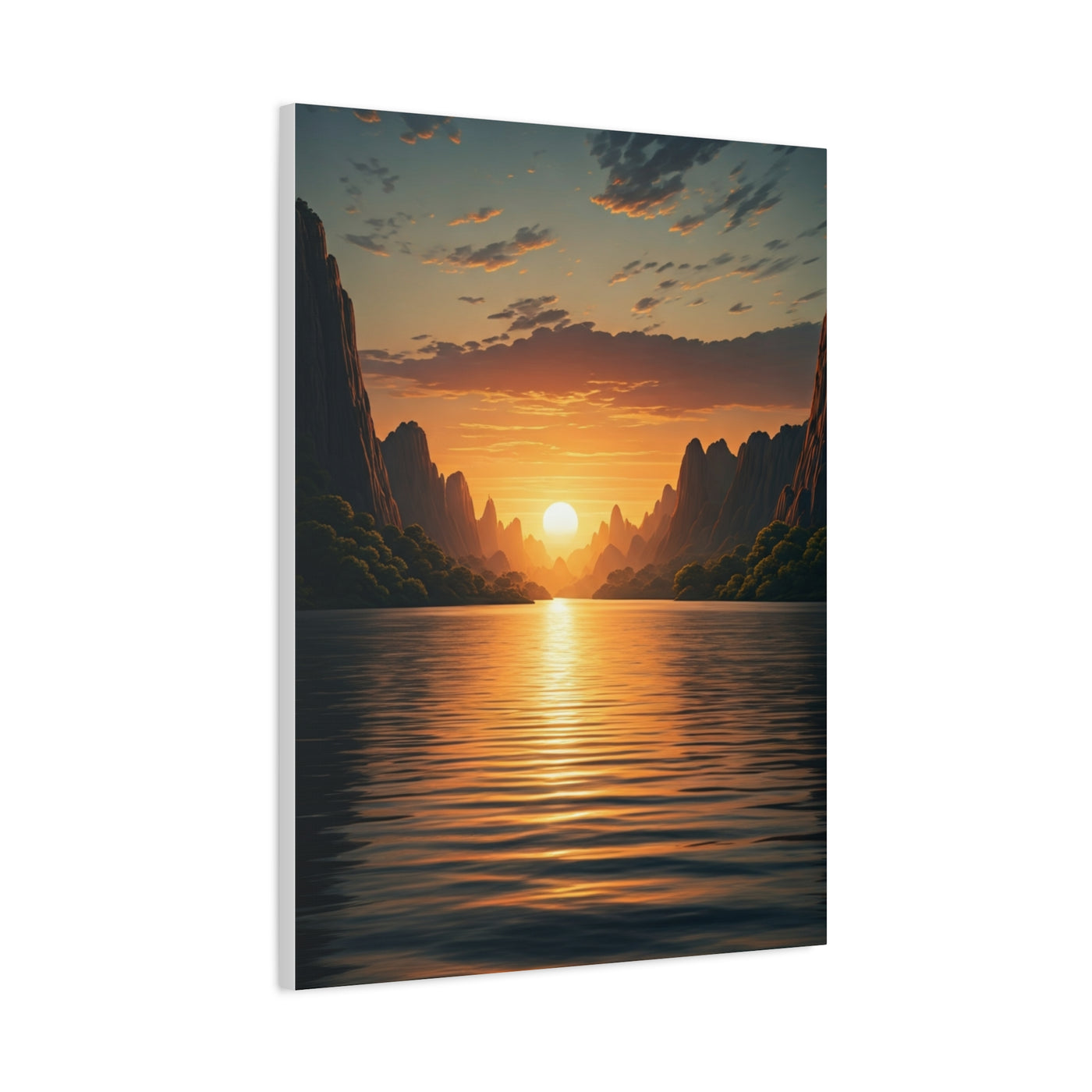 Tranquil Sunset Over Canyon Waters Wall Art & Canvas Prints
