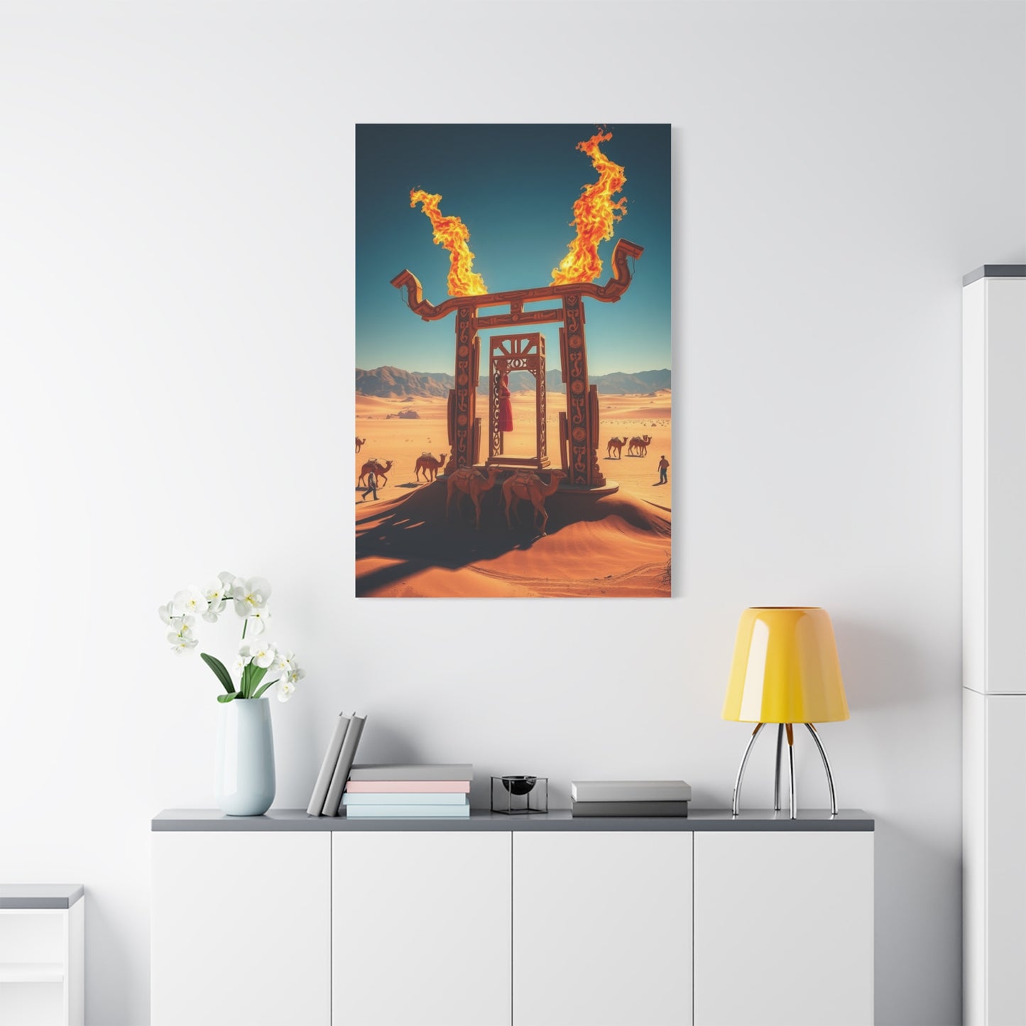 Gilded Sands Impression Wall Art & Canvas Print