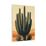 Golden Desert Saguaro Illustration Wall Art & Canvas Prints