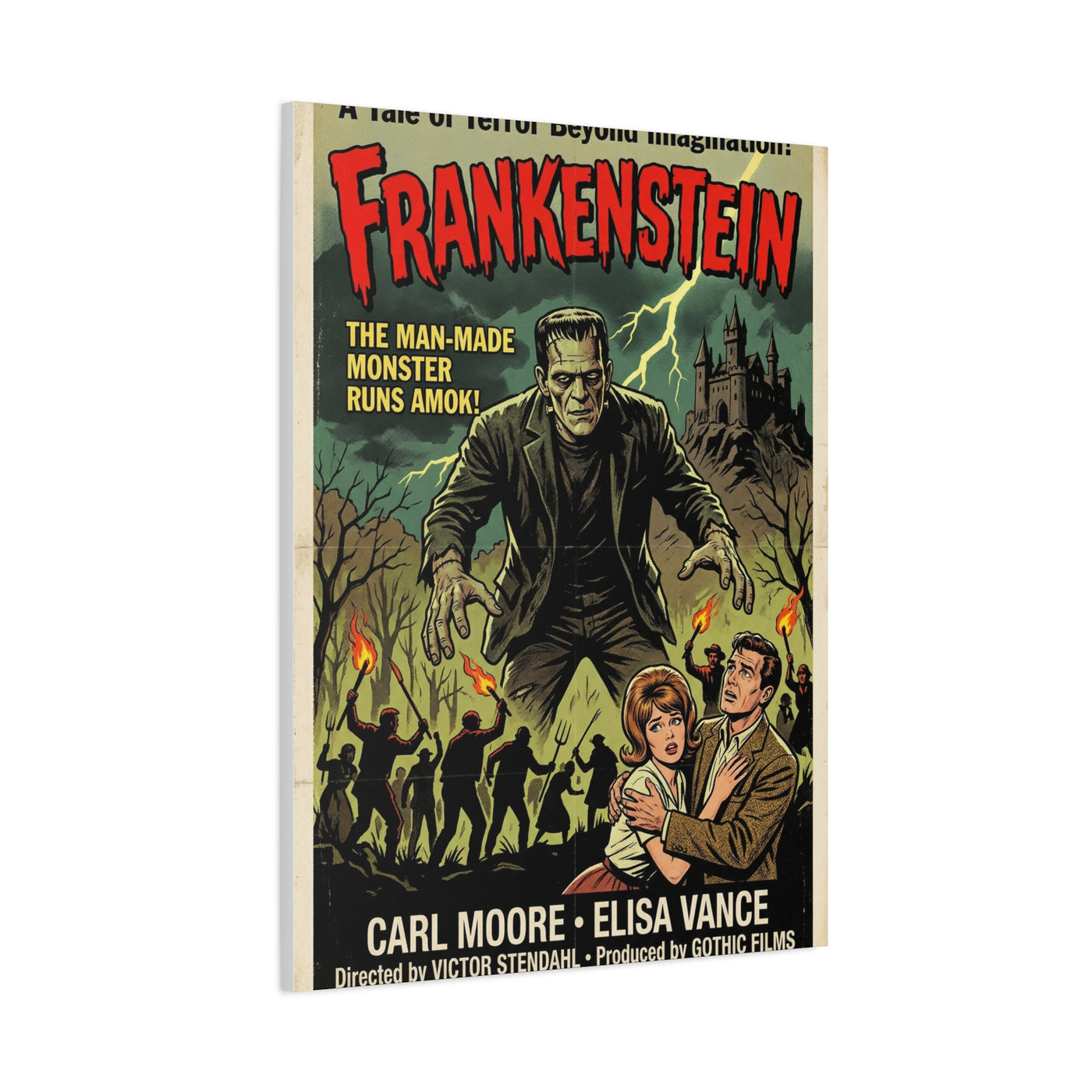 Frankenstein Vintage Movie Poster Wall Art & Canvas Print