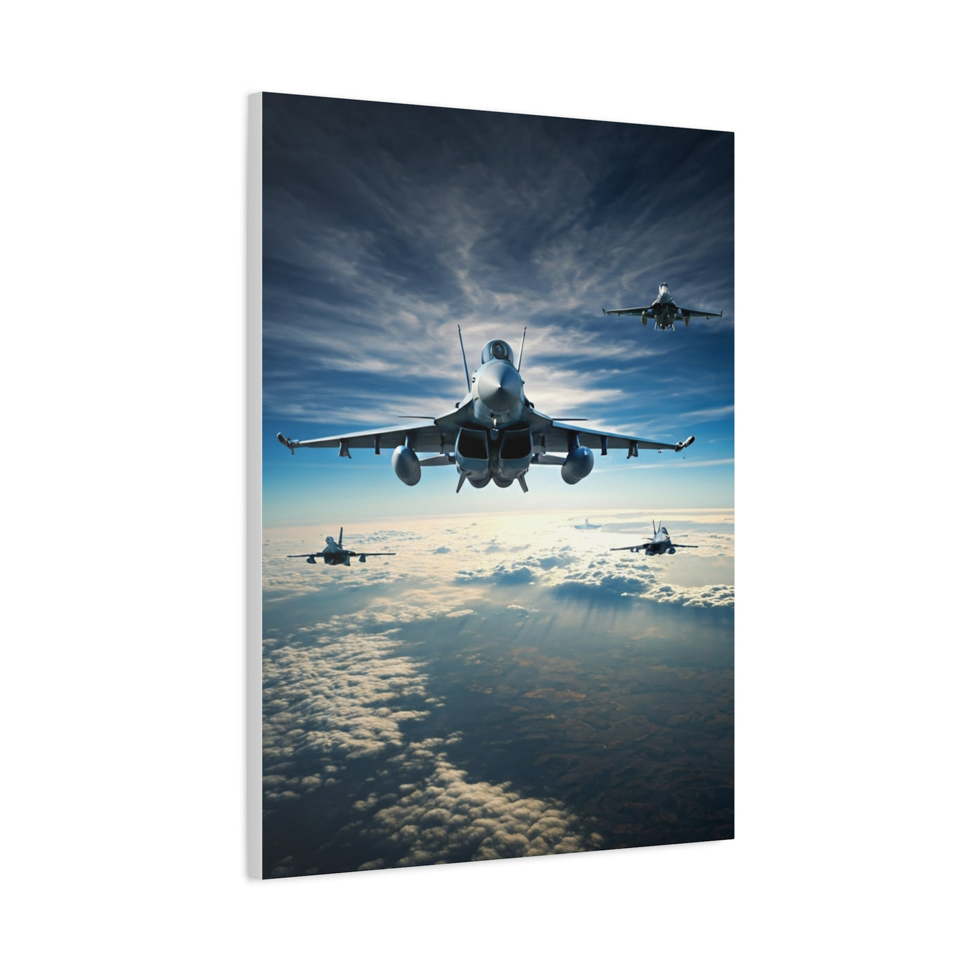 Skyborn Jet Through Cloud Kingdom Wall Art & Canvas Prints