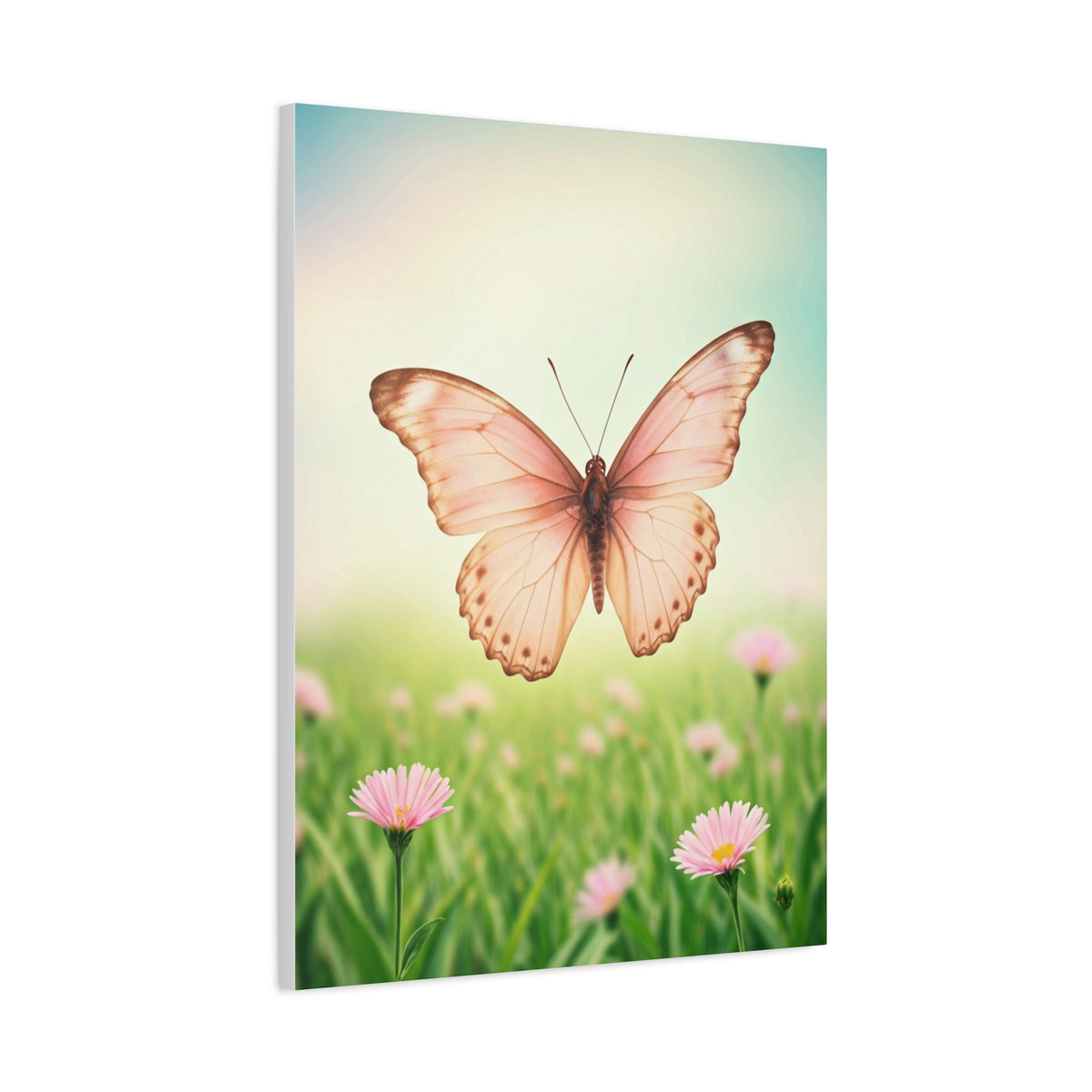Blush Meadow Butterfly Elegance Wall Art & Canvas Prints