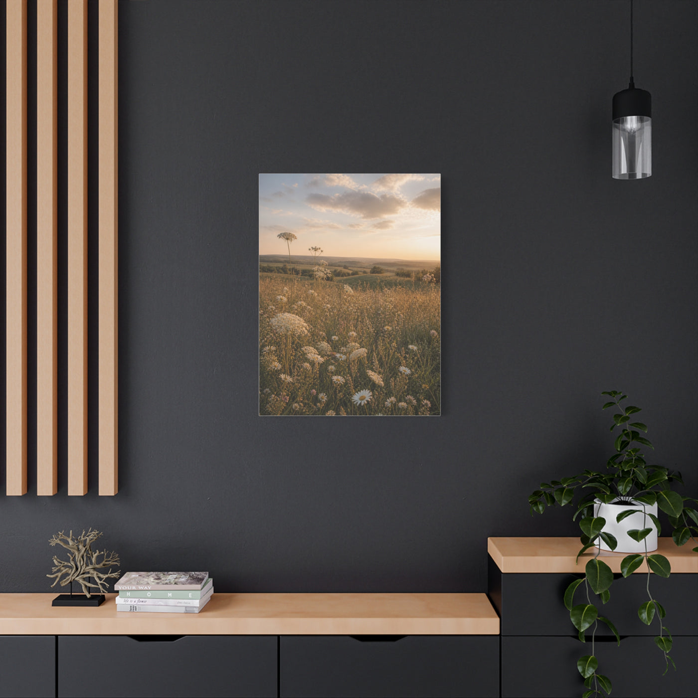 Golden Wildflower Meadow Wall Art & Canvas Print