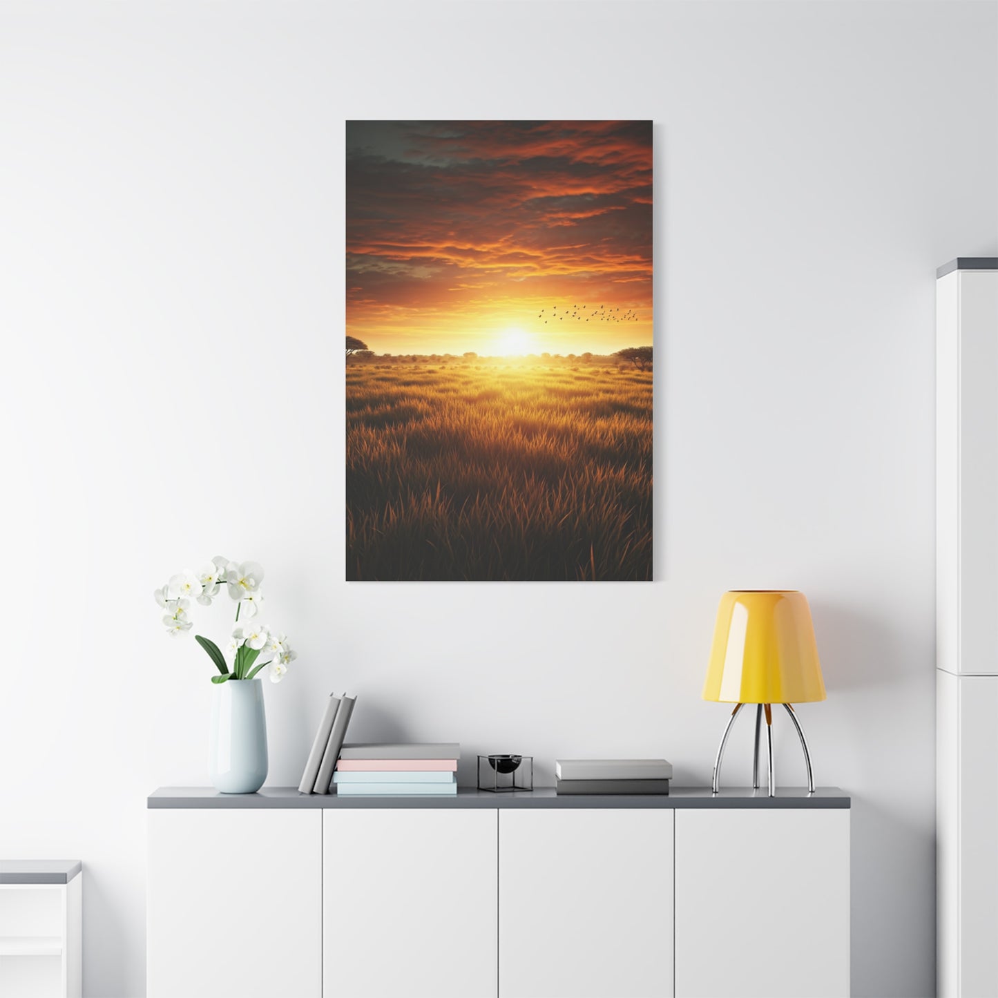 Sunrise Over Wild Grasslands Wall Art & Canvas Prints