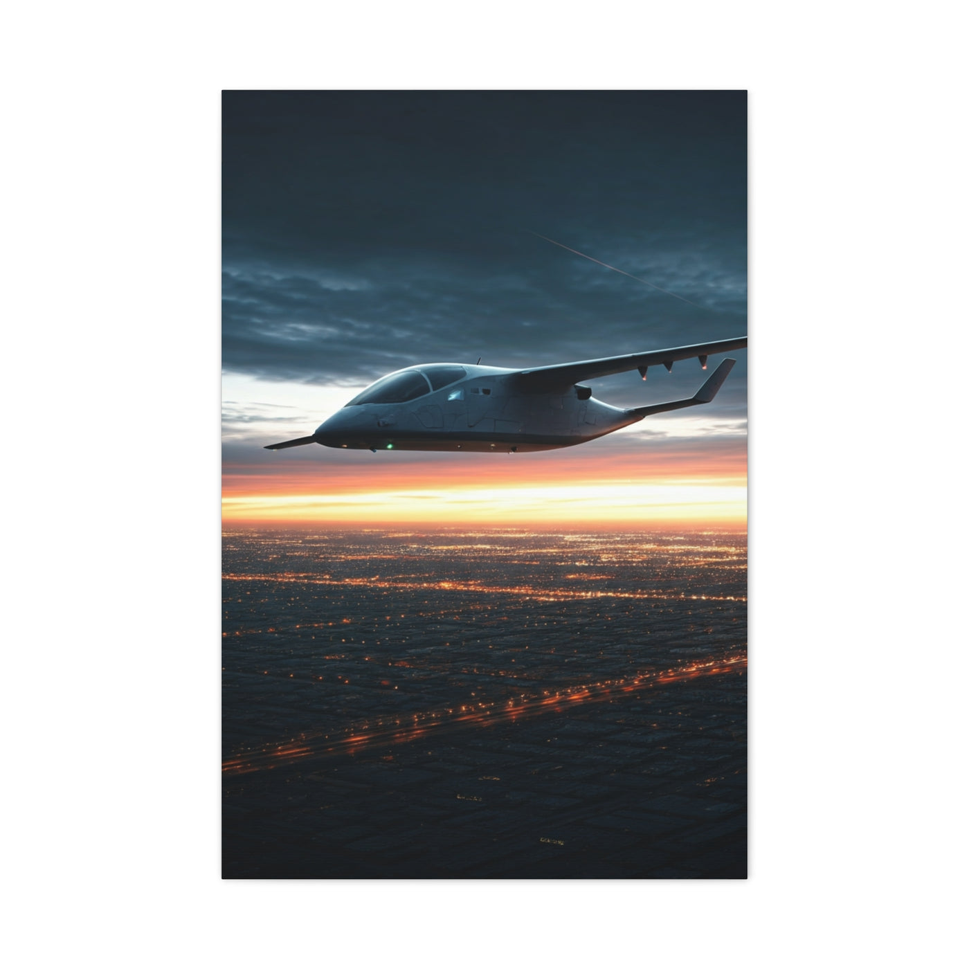 Twilight Cruiser Over Lights Wall Art & Canvas Prints