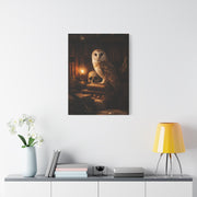 Dark Academia Majestic Barn Owl Library Study Wall Art & Canvas Print
