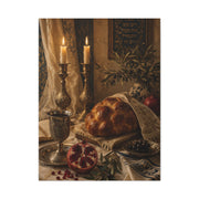Shabbat Candlelight Still Life Wall Art & Canvas Print