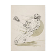Minimal Lacrosse Motion Sports Wall Art & Canvas Print