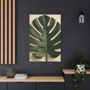 Minimal Monstera Leaf Botanical Tropical Wall Art & Canvas Print