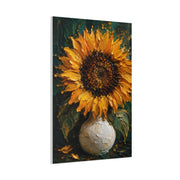 Luxury Impasto Sunflower Vase Painting Wall Art & Canvas Print