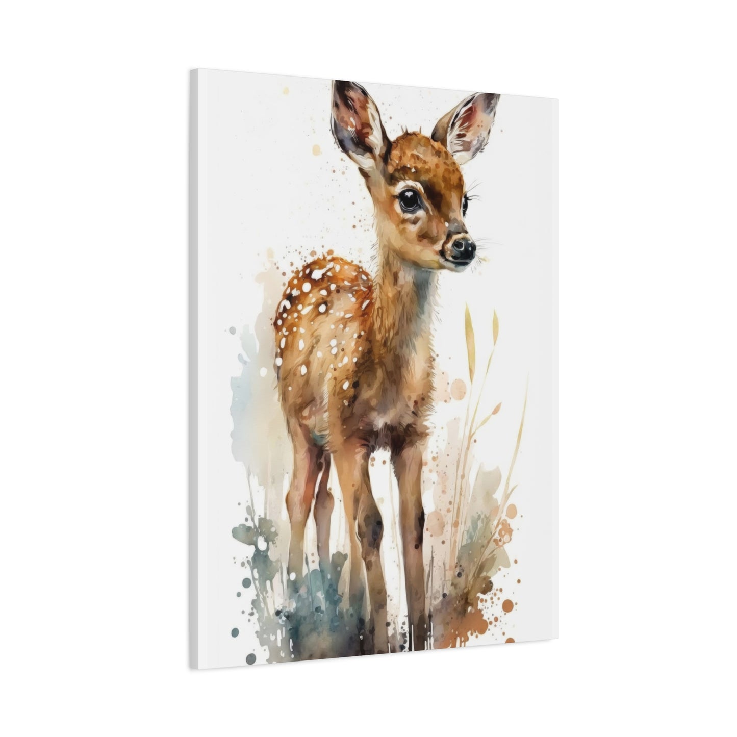 Baby Deer Watercolor Wall Art & Canvas Prints
