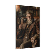 Old Man Cigar Portrait Wall Art & Canvas Print