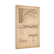 Grand Piano Blueprint Study Wall Art & Canvas Print