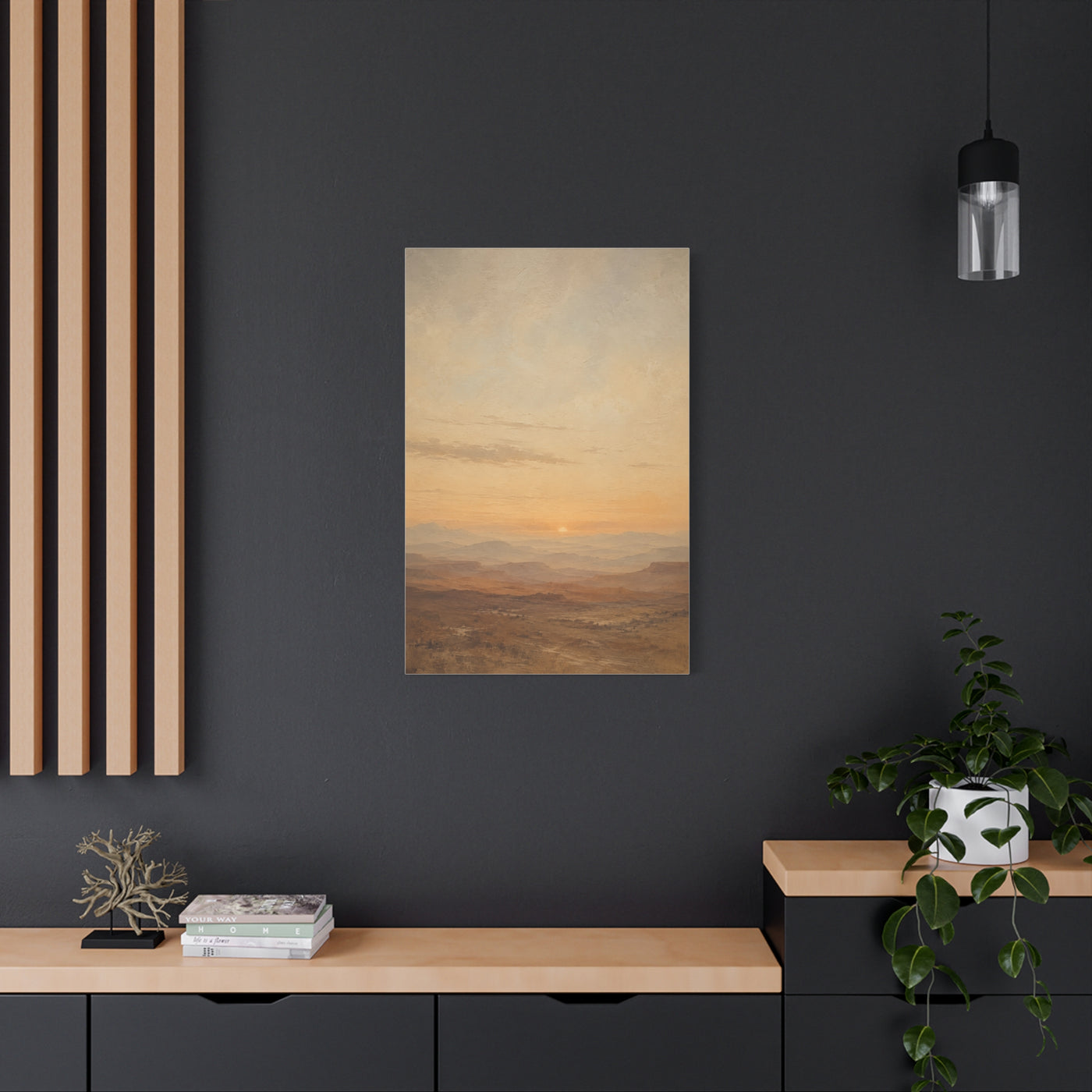 Minimal Desert Horizon Sunset Panorama Wall Art & Canvas Print