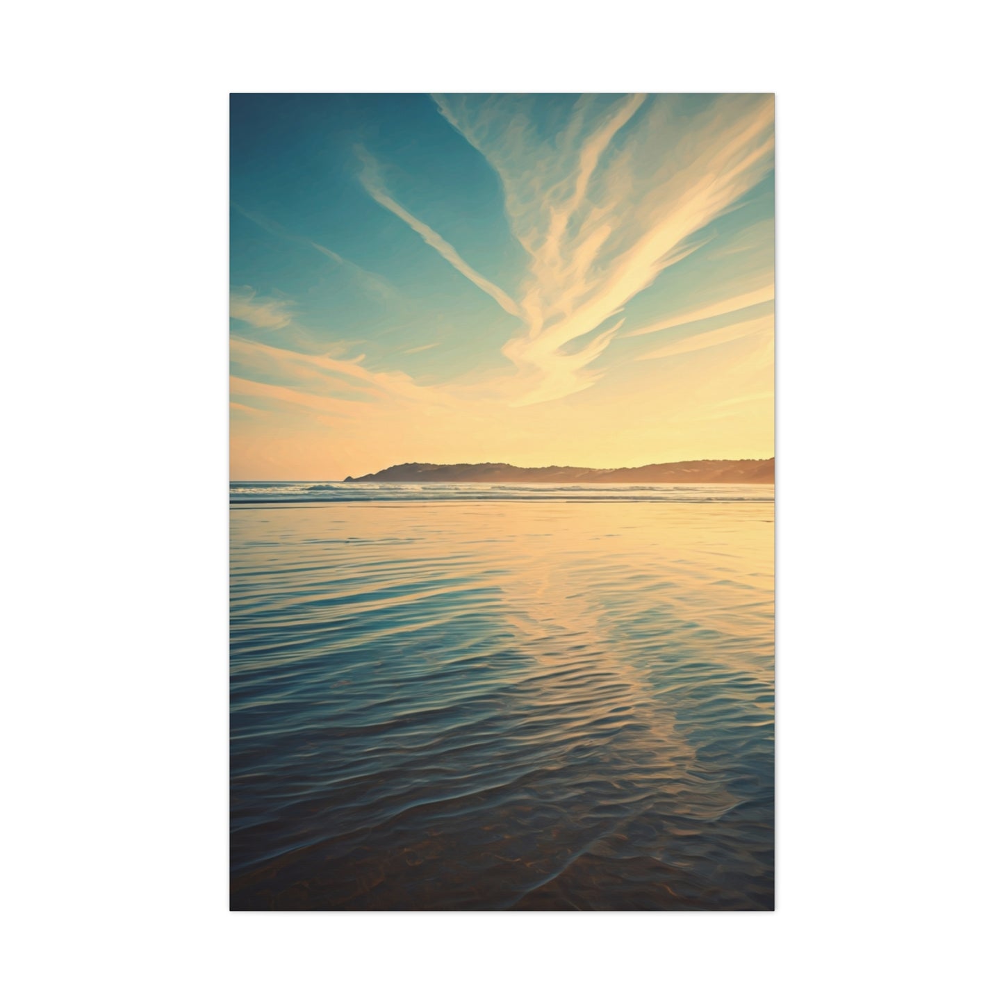 Sunset Reflection Coastal Waters Wall Art & Canvas Prints