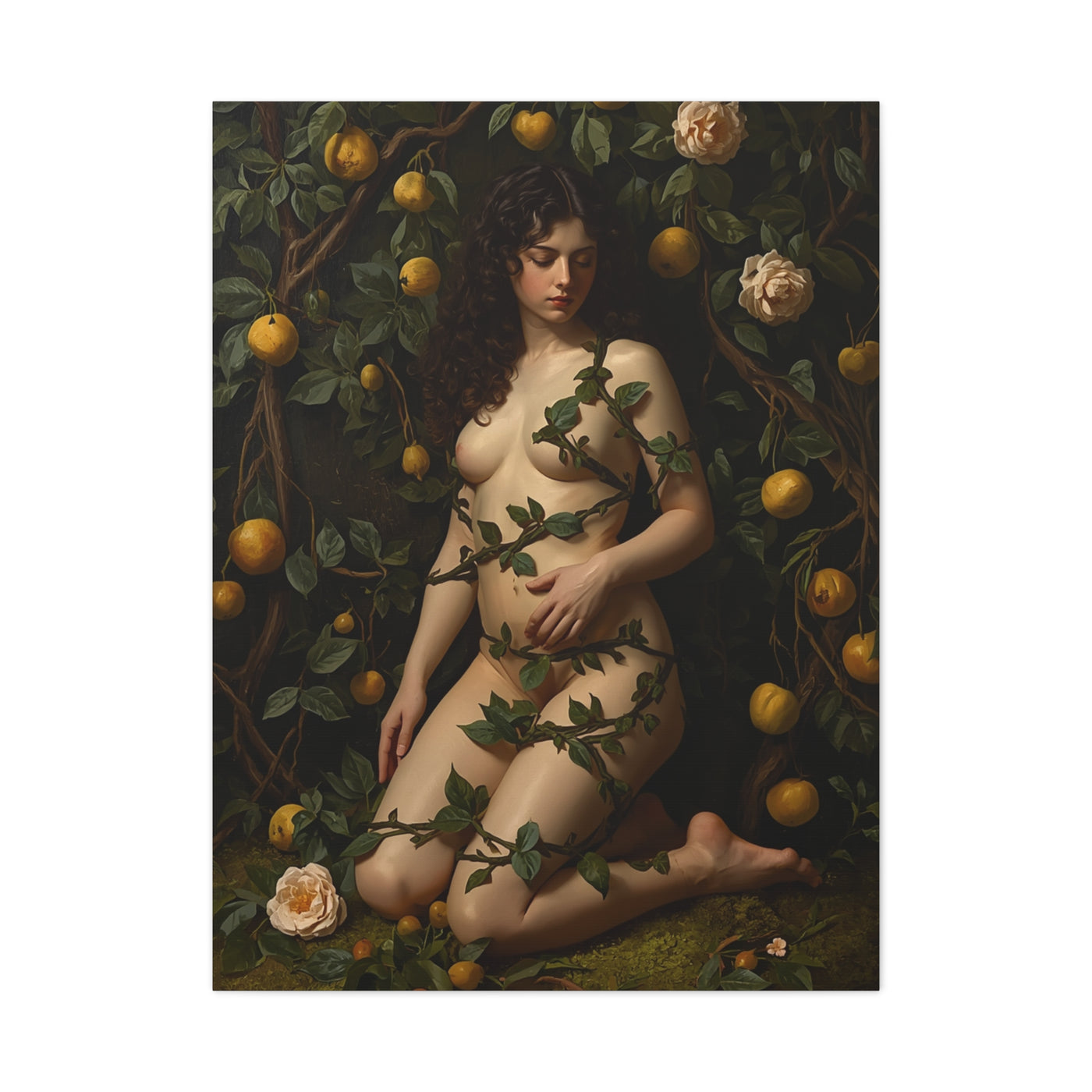 Classical Garden Vine Figure Wall Art & Canvas Print