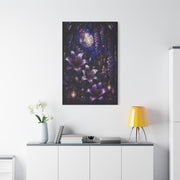 Stained Glass Violet Cathedral Garden Wall Art & Canvas Print