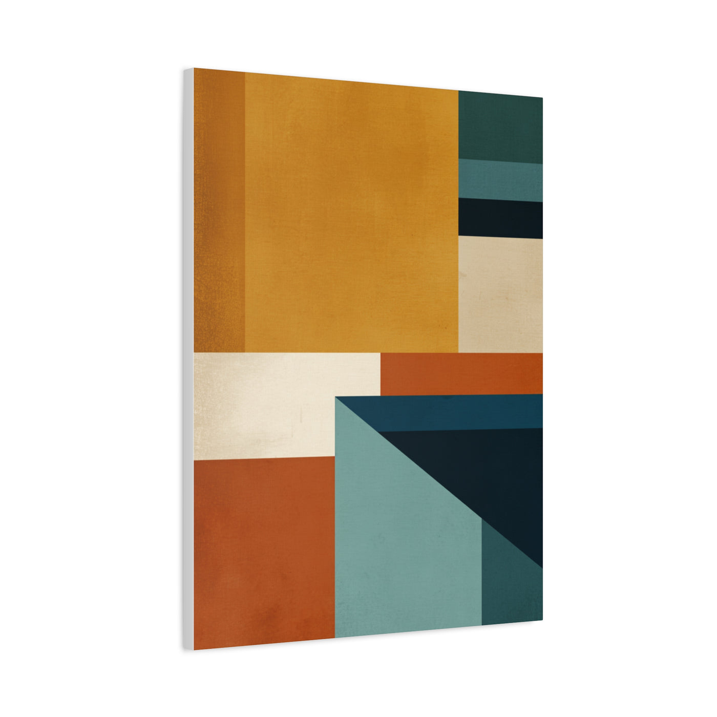 Mid Century Modern Geometric Color Block Wall Art & Canvas Print