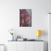 Dreamy Pink Umbrella Rain Scene Wall Art & Canvas Print