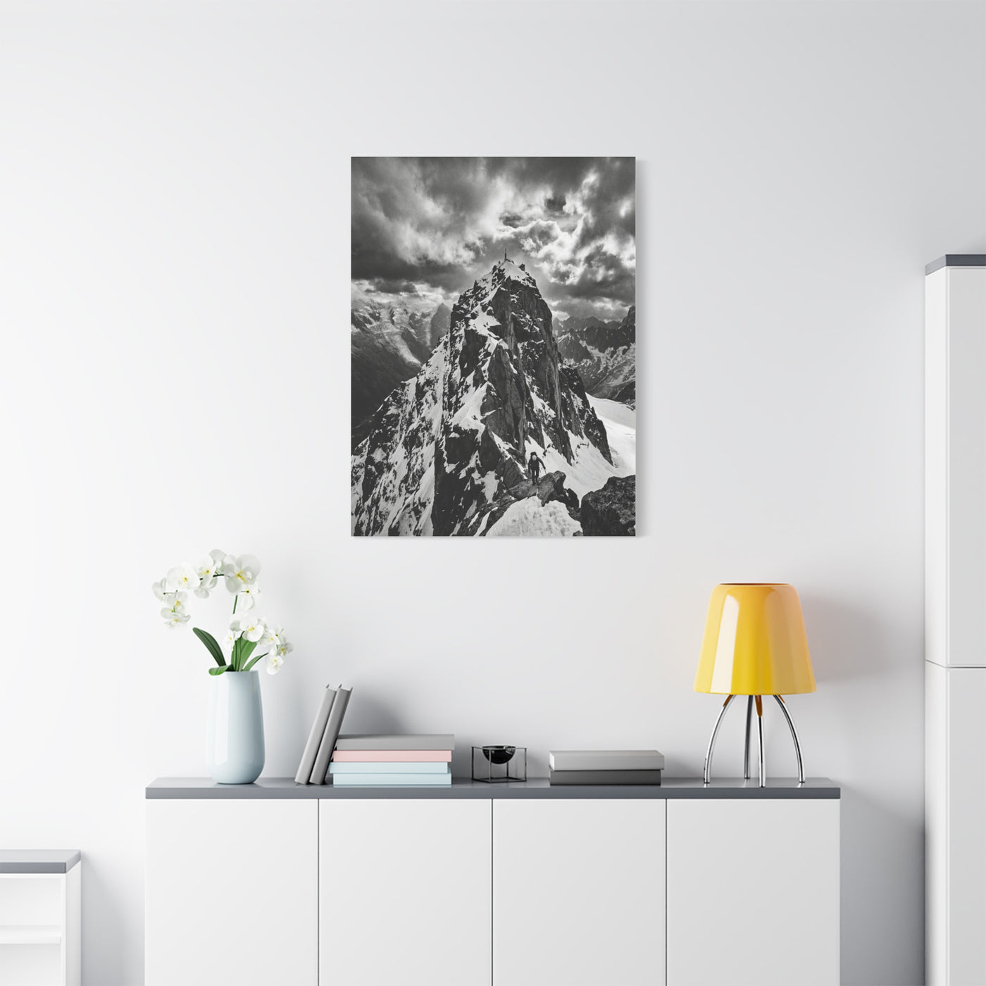 Dramatic Monochrome Alpine Storm Wall Art & Canvas Print