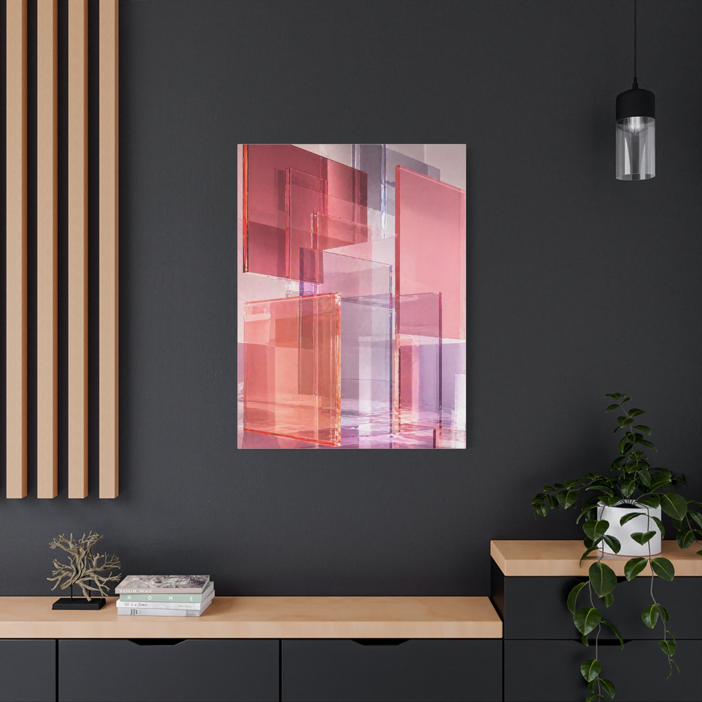 Blush Acrylic Glass Illusion Wall Art & Canvas Print
