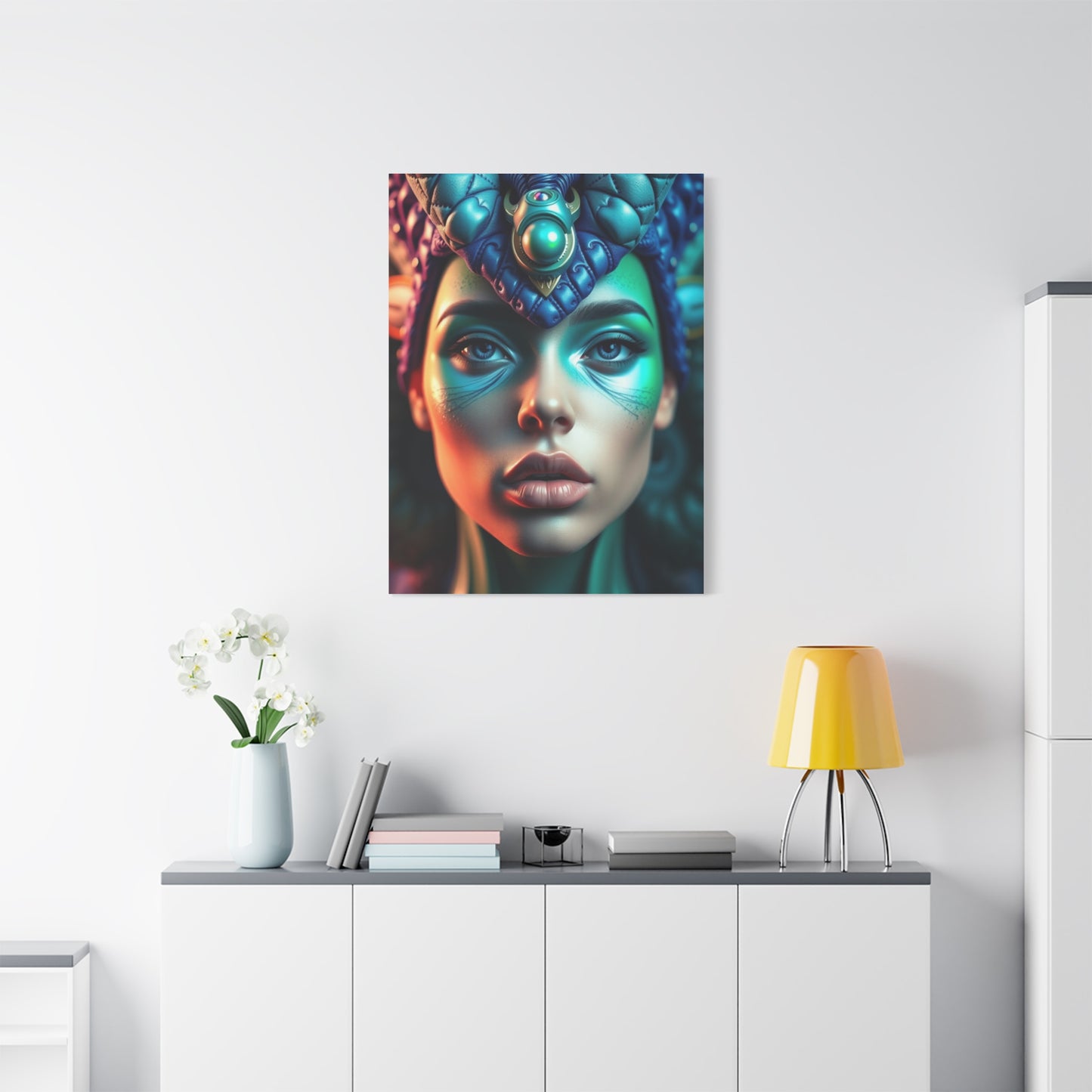 Supreme Collection Blue & Green Art Wall Art & Canvas Print