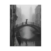 Venetian Bridge Fog Scene Wall Art & Canvas Print
