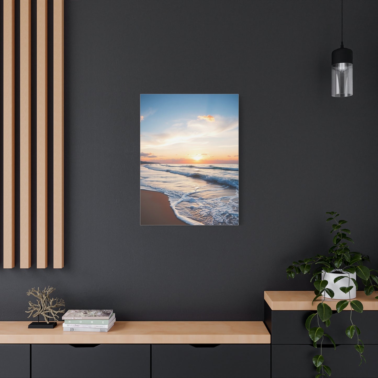 Beach Sunrise and Sunset Art Supreme Canvas Wall Art & Canvas Print