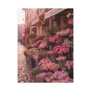 Parisian Pink Flower Market Street Wall Art & Canvas Print