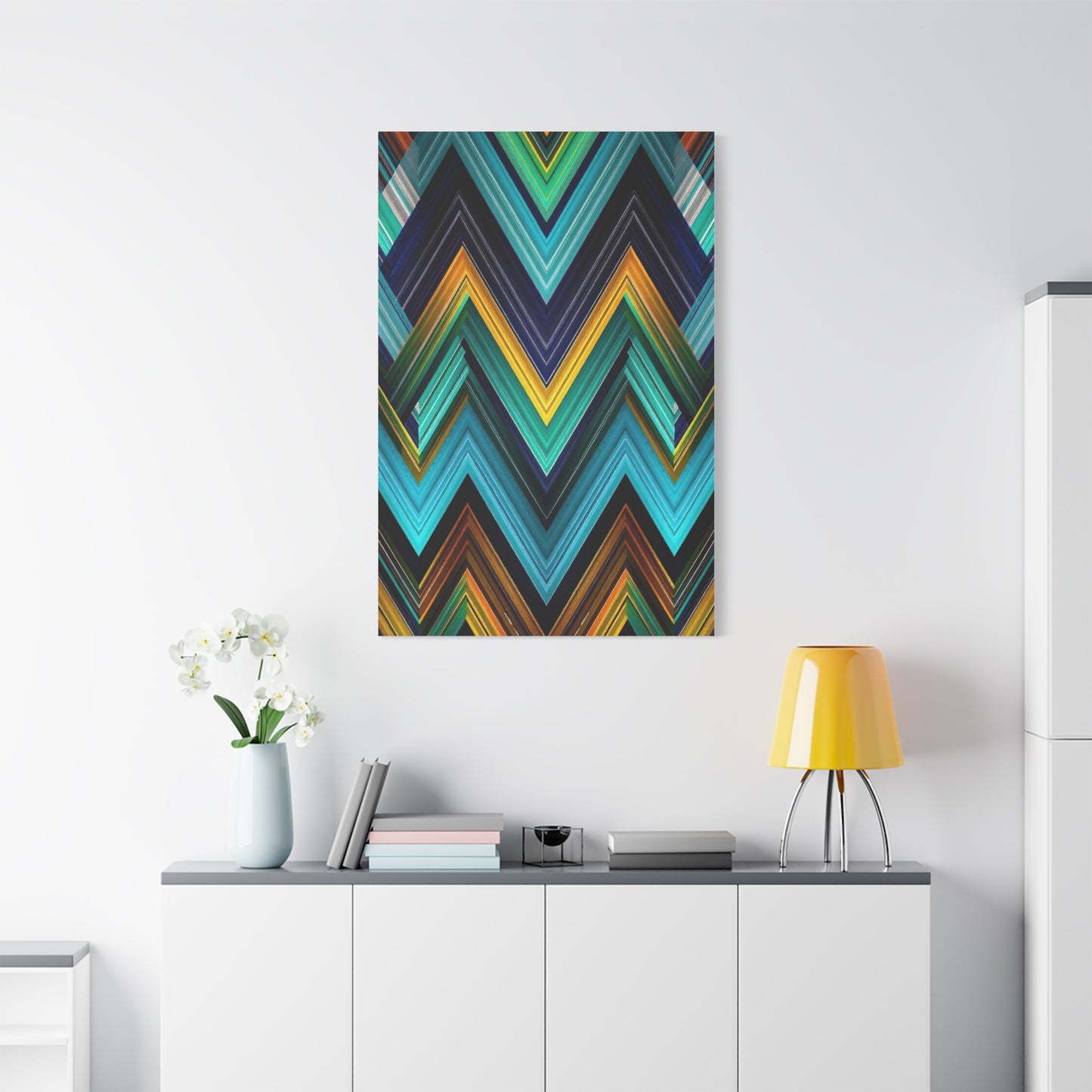 Masterpiece Chevron Pattern Art Vision Wall Art & Canvas Print